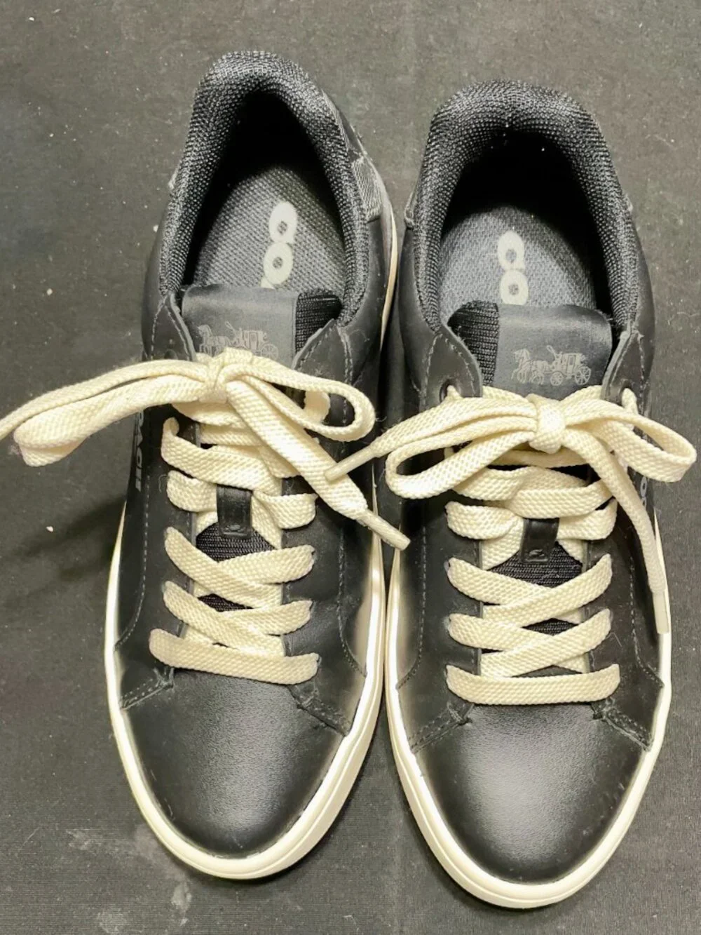 COACH Women’s -High Line Leather -Lace Up Sneakers-SIZE 6.5-Authentic